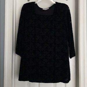 Black Top with lace overlay